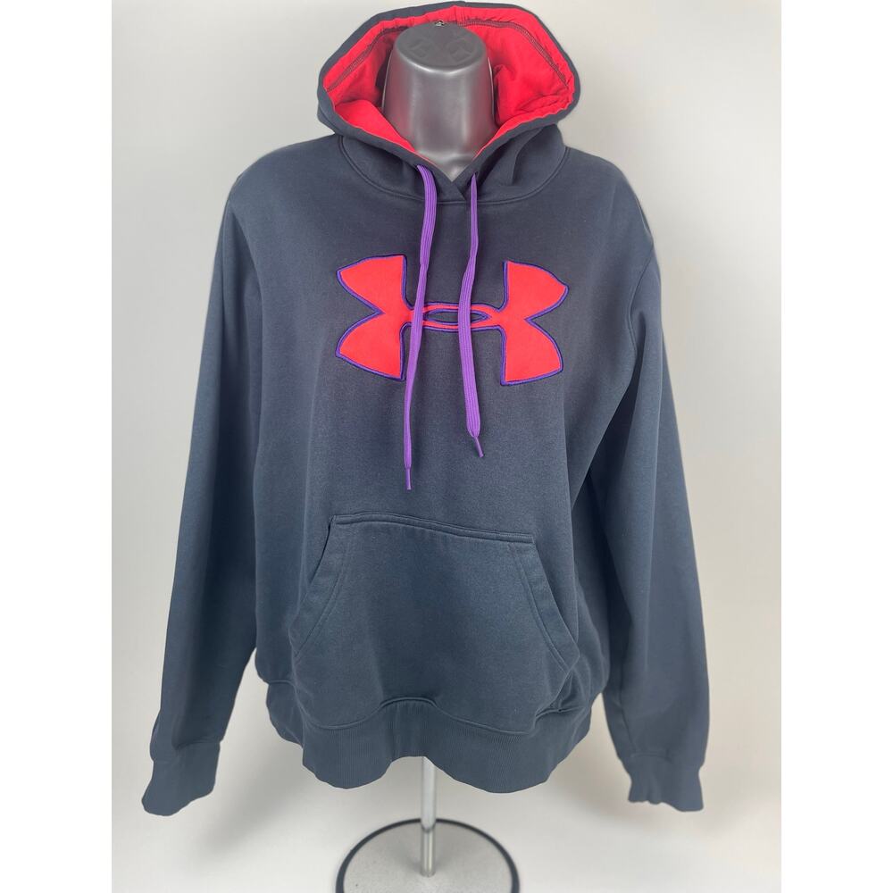 Under Armour Hoodie Women’s L Dark Gray Embroidered Kangaroo Pouch
